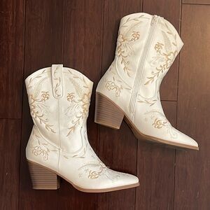 White cowboy boots